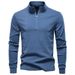 Warm Base Layer Zipper Half Stand Collar Sweatshirt Long Sleeve New 2025 Men's European Size Autumn Winter Derong_desvips.com