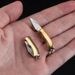 Mini Brass Folding Sharp Exquisite Keychain Pendant Pocket Knife Self-Defense Package Opener_desvips.com