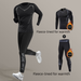Winter Running Set For Men, Fleece-Lined Thermal Base Layer Underwear, Quick-Dry Tight Sports Fitness Ski Training High_desvips.com