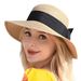 Unbeatable Quality Women's Beach With Wide Sun Grass Shade, Travel Brim, Bow Hat Suitable For Fishing, Hiking, Camping_desvips.com