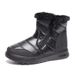 Women's Winter Snow Boots High Top Faux Fur Lined Warm Slip-Resistant Casual Shoes With Side Zipper_desvips.com