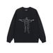 American Style Casual Sweatshirt For Men And Women, New Trendy Loose Fit Printed Couple Outerwear, Ancora Red Long_desvips.com