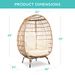 Best Choice Products Oversized Wicker Egg Chair With Steel Frame And 4 Cushions, 440lb Capacity, For Indoor Or Outdoor Use In Patio, Backyard, Or Livi_desvips.com