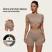 High Waist Slim Fit Yoga Shorts Elastic Sports Fitness Clothes For Hip Yoga Back_desvips.com