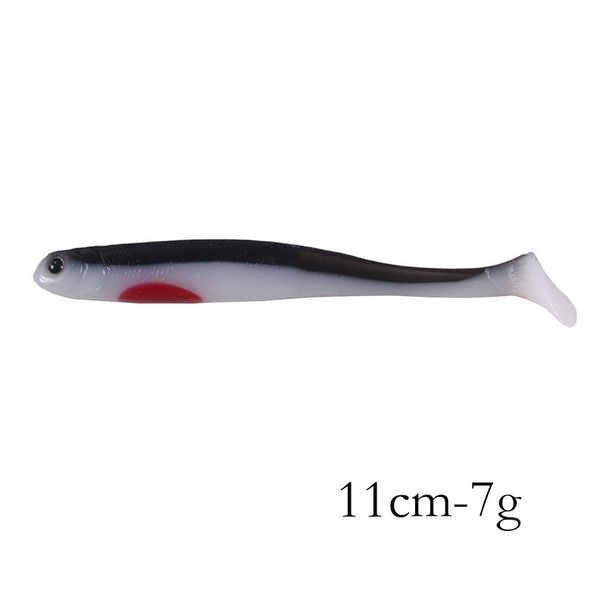 6pcs 11cm 7g Soft Silicone Fishing Lure Minnow Saltwater Freshwater Worms Wobblers Artificial Bait Bass Tackle Jigs_desvips.com