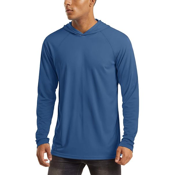UPF50+ Ice Silk Fishing Sun Protection Clothing Hooded Summer Men's Ultra Thin Sports Fishing Sun Protection Clothing Long Shirt Long Sleeves_desvips.com