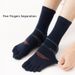 Pairs/lot Man Toe Sport Compression Cotton Sweat-Absorbing Badminton Tennis Bike Run Basketball 5 Finger Travel Socks_desvips.com