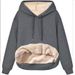 Women's Clothing warm pocket hooded sports sweatshirt jacket_desvips.com