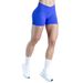 Women's Patchwork Cross Waist Sports Yoga Shorts Low Waist Seamless Fitness Running Tights Hip Lifting_desvips.com