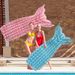Glitter Mermaid Inflatable Floating Row Fish Tail Adult Water Inflatable Floating Bed Ride Toy_desvips.com