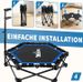 Klappbares Indoor Trampolin Blau Höhenverstellbarer Handgriff 150kg Ø86 5cm Fitness Zuhause_desvips.com