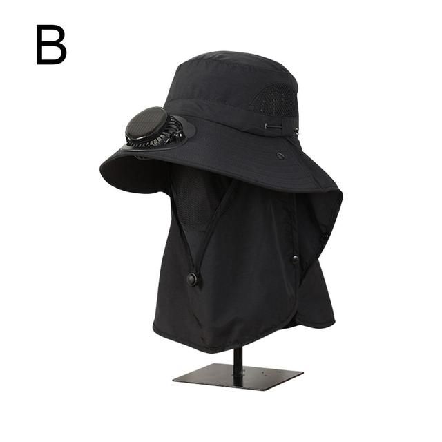 Removable Solar Fan Hat - Outdoor Sunshade Cap_desvips.com