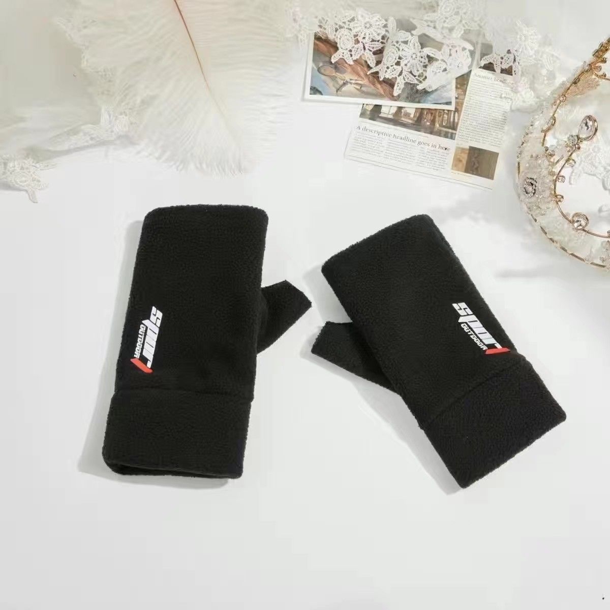 Autumn Winter Warm Gloves For Men, Cycling, Fleece-Lined, Windproof, Non-Slip, Touchscreen, Waterproof, Bicycle,_desvips.com