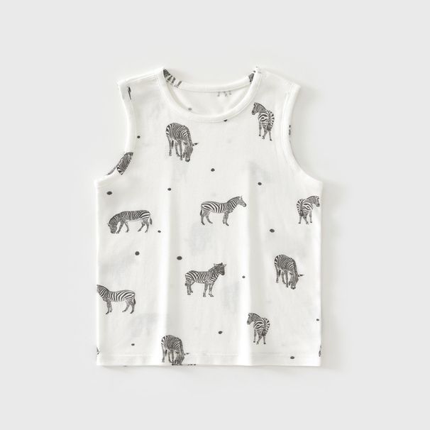 Baby Printed Summer New Children's Vest, Class A Sleeveless Top For Boys And Girls, Cartoon Design_desvips.com