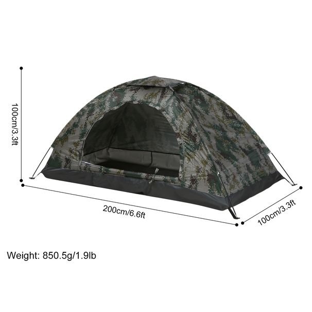 Tomshoo 1/2 Person Ultraliht Campin Sinle Layer Portable Hikin Tent Anti-UV Coatin UPF 30+ For Outdoor Beach_desvips.com