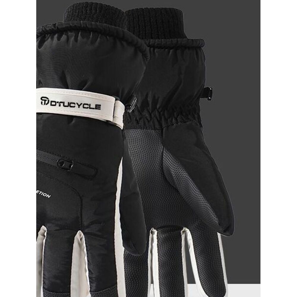 DTUCYCLE Winter Warm Gloves Outdoor Skiing Men And Women Riding Electric Motorcycle Fleece-Lined Thickened Touchscreen_desvips.com