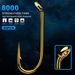 Bare 200pcs/Pack Bagged Lure Fly Fishing Gold High Carbon Steel Single Hooks 8000_desvips.com