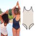 Children's Quick Drying Sunscreen Swimsuit Solid Color Baby Girl Sleeveless Backless One Piece Suspender Swimsuit_desvips.com