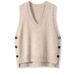 2026 Rero V-Neck Knied Ves For Women, Spring And Auumn Ouerwear, Solid Color Casual Sweaer Ves, Sleeveless_desvips.com