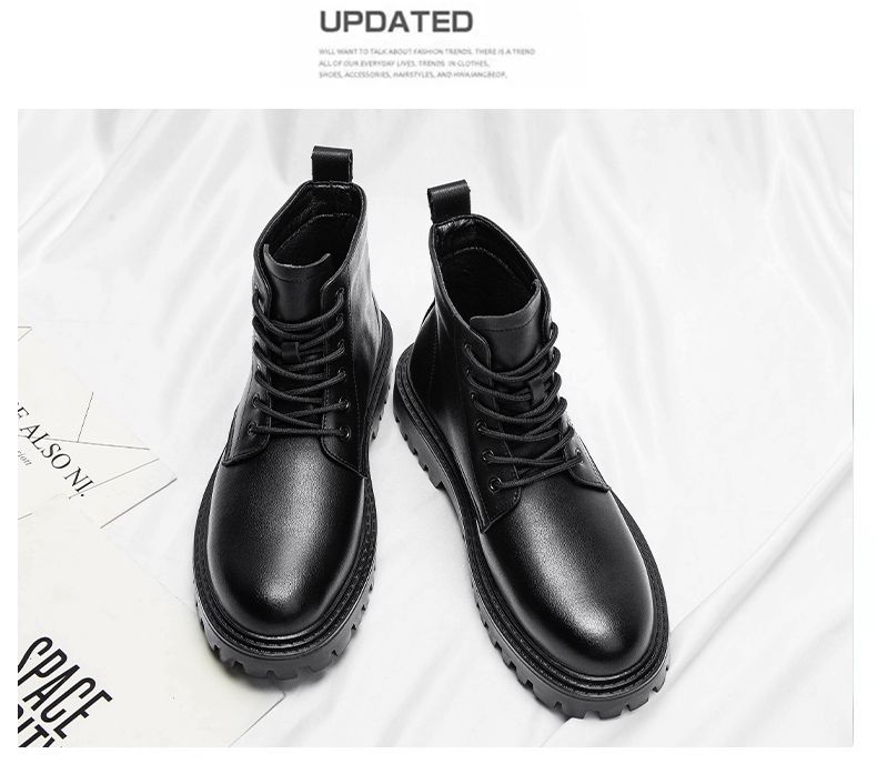 Mens Work Black Duty Combat Army Safety Boots Waterproof Genuine Leather Lace Up Site Tactical Security_desvips.com