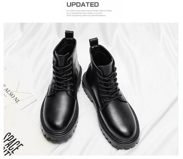 Mens Work Black Duty Combat Army Safety Boots Waterproof Genuine Leather Lace Up Site Tactical Security_desvips.com