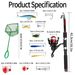 Rod Combo Children's Fishing Rod Wheel Lure Suit Casting Rod 1.8m Sea Rod Soft Bait Scoop Net Full Set Of Fishing Gear_desvips.com