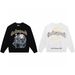 Trendy Brand Skull Print Heavy Cotton Unisex High Street Crew Neck Long Sleeve Sweatshirt_desvips.com