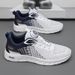 Men's Shoes Summer New Mesh Flyknit Running Shoes Breathable Swivel Buckle Casual Sneakers Men's Tide Shoes_desvips.com