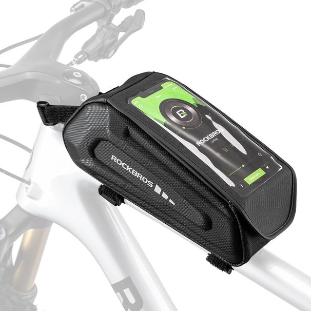 ROCKBROS Bicycle Bag, 1.7L Handlebar Bag or Frame Bag, suitable for phones up to 6.8 inches_desvips.com