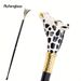 Ceramic White Black Giraffe Head Metal Fashion Walking Stick Decorative Party Walking Cane Crosier Performance Stage Cane 95cm_desvips.com