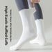 Women's Ruffled Hem Mid Calf Yoga Socks Non-Slip Solid Color Long Socks For Indoor Fitness And Pilates_desvips.com
