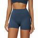 Zechuang Brushed Yoga High Waist Gathered Slimming Tight Shorts For Women Outdoor Running Sports Fitness Wear 9308_desvips.com