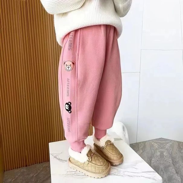 2023 Autumn New Children's Casual Sports Pants For Boys And Girls, Korean Style Loose Sweatpants, Girls' Cuffed Long_desvips.com