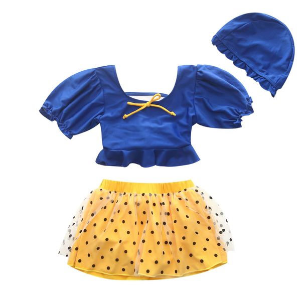 New Korean Children's Swimsuit Set For Girls, Snow White Swimsuit, Boys' And Girls' Swim Cap, Foreign Trade Swimwear_desvips.com
