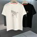 New Spring Summer Short Trendy Brand Pegasus Round Neck Fashion Light Luxury Simple Men's Versatile Half Sleeve Ins_desvips.com