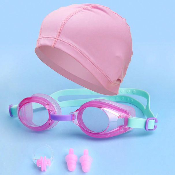 New Swimming Set For Men And Women Swimming Goggles Swimming Cap Nose Clip Earplug Set_desvips.com