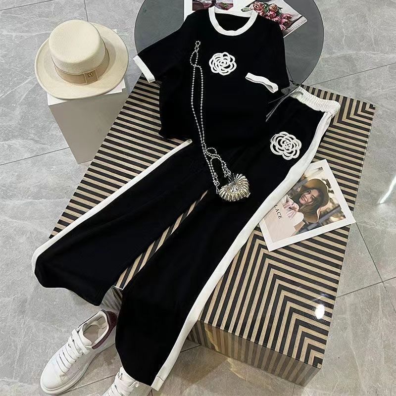 Women's Clothing New Summer Fashion Design Niche Light Mature Style Slimming Two-Piece Set_desvips.com