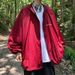 Burgundy Fashionable Sun Protection Jacket For Men, Summer American Retro Hooded Windbreaker, Trendy Brand Couple's_desvips.com