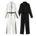 Series Fashion Versatile Waist-Cinching Jumpsuit Ski Cotton Jacket_desvips.com