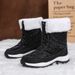 Women's Waterproof Snow Boots With Fleece Lining - Winter Warm High-Top Slip-Resistant Shoes For Cold Weather_desvips.com