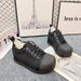 2025 New Spring Summer Canvas For Women Flat Mid-Top Height Increasing 8Cm White Versatile Casual Fashion Women's Shoes_desvips.com