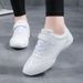 Girls White 6684 Leather Upper Cheer Shoes Breathable Aerobics Sneakers For Teenagers Youth Casual Athletic Footwear_desvips.com