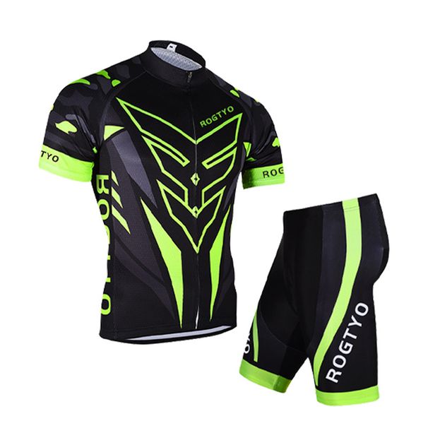 Summer Cycling Jersey Set Short Sleeve Shorts Men Quick-Dry Top Mountain Road Bike Sportswear Gear_desvips.com