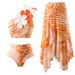 New Sexy One-piece Swimsuit Women Hot Spring Fashion One-shoulder Swimsuit Chiffon Split Beach Dress Set_desvips.com