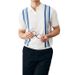 Contrast Color Short Sleeved Polo Shirt For Men In Summer, High End Slim Fit, Business Casual, Ice Silk Half Sleeved Knitted Lapel T Shirt_desvips.com