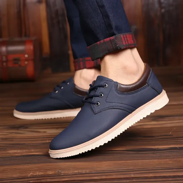 2026 Luxury Men's Casual Leather Work Waterproof Slip Resistant Fashion Sneakers Spring Summer Versatile Safety Shoes_desvips.com
