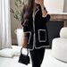 women's clothing plussize black blazer – chic oversized doublebreasted jacket for work & streetwear_desvips.com