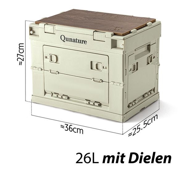Qunature Camping Box Foldable Organiser Camping Box Storage Box 26/55/60L_desvips.com