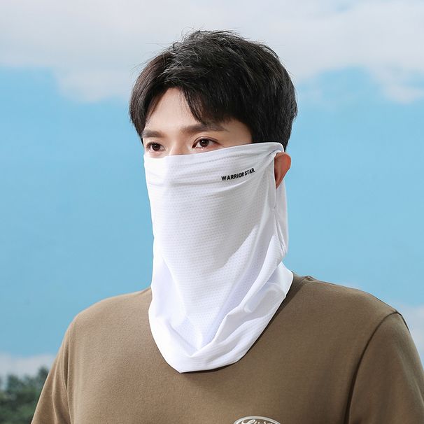LazyZoom Warrior Cycling Mask For Men, Summer Outdoor Fishing Sunshade Gaiter Sleeve Set, Cover And Neck Protection Ice Silk Face_desvips.com