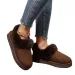 hot Free Shipping Designer Slippers For Woman Autumn And Winter New Style Indoor Outdoor Snow Boots Wear Warm Brown_desvips.com